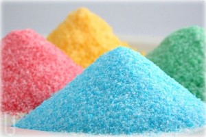 coloured sugar