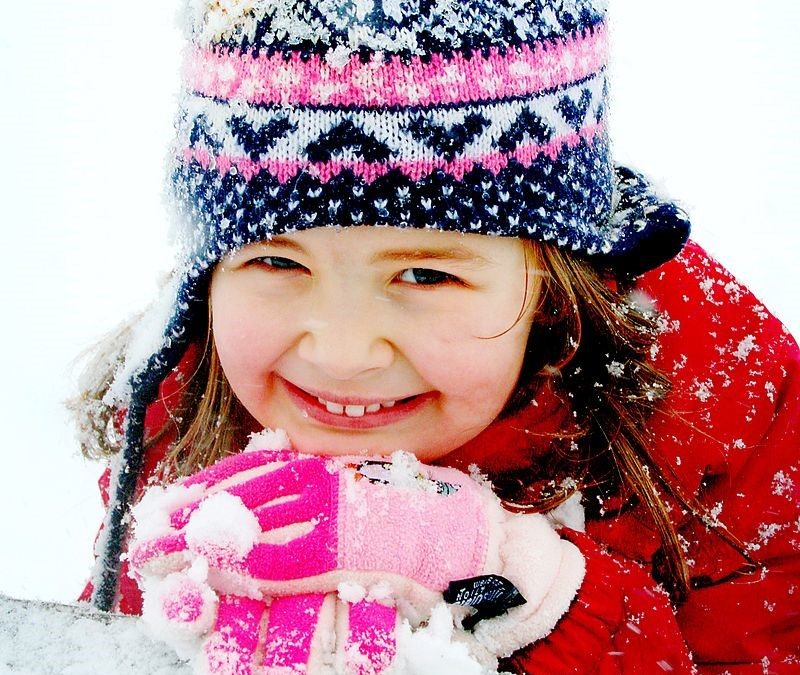 Amusing Children in Winter